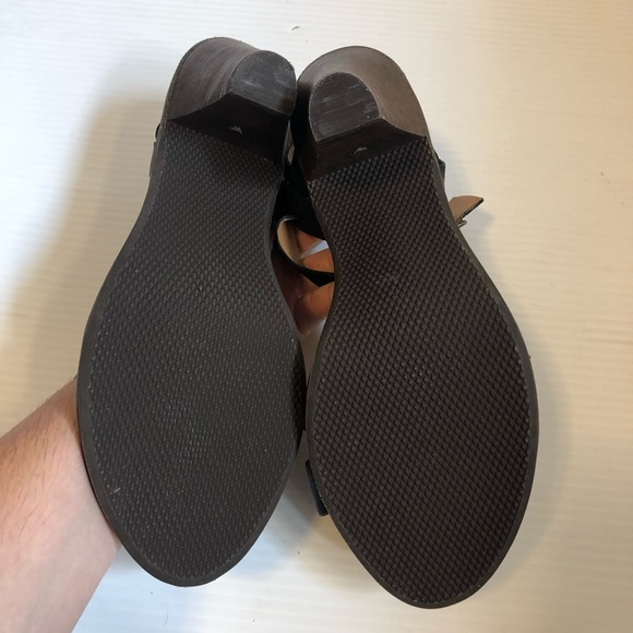 Trask Summer Black Washed Calfskin Cone Heels - Picture 10 of 12